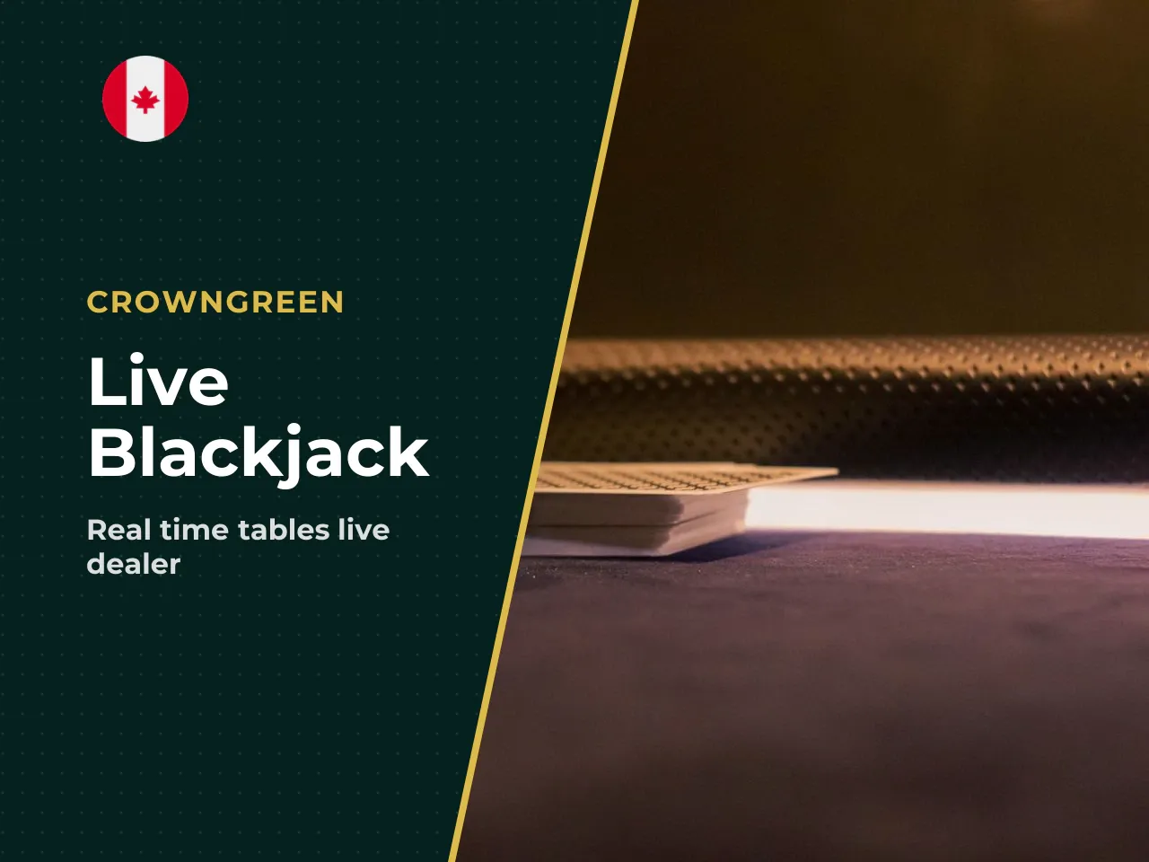 Blackjack live tables with a real